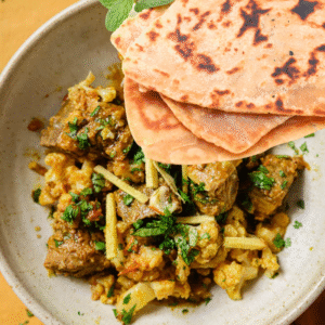 Gobi Gosht (Lamb) & 2 Paratha